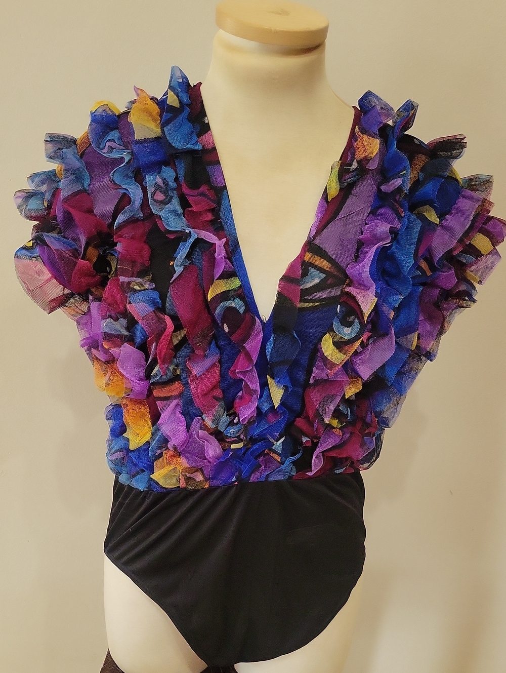 Live 4 Truth Multicolor Lace-Trim Garment. Bodysuit